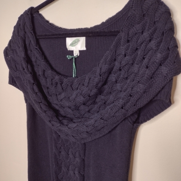 NWT Nurture Cable Knit Sweater Dress Size L Draped Cozy Lagenlook Layering - Picture 3 of 12